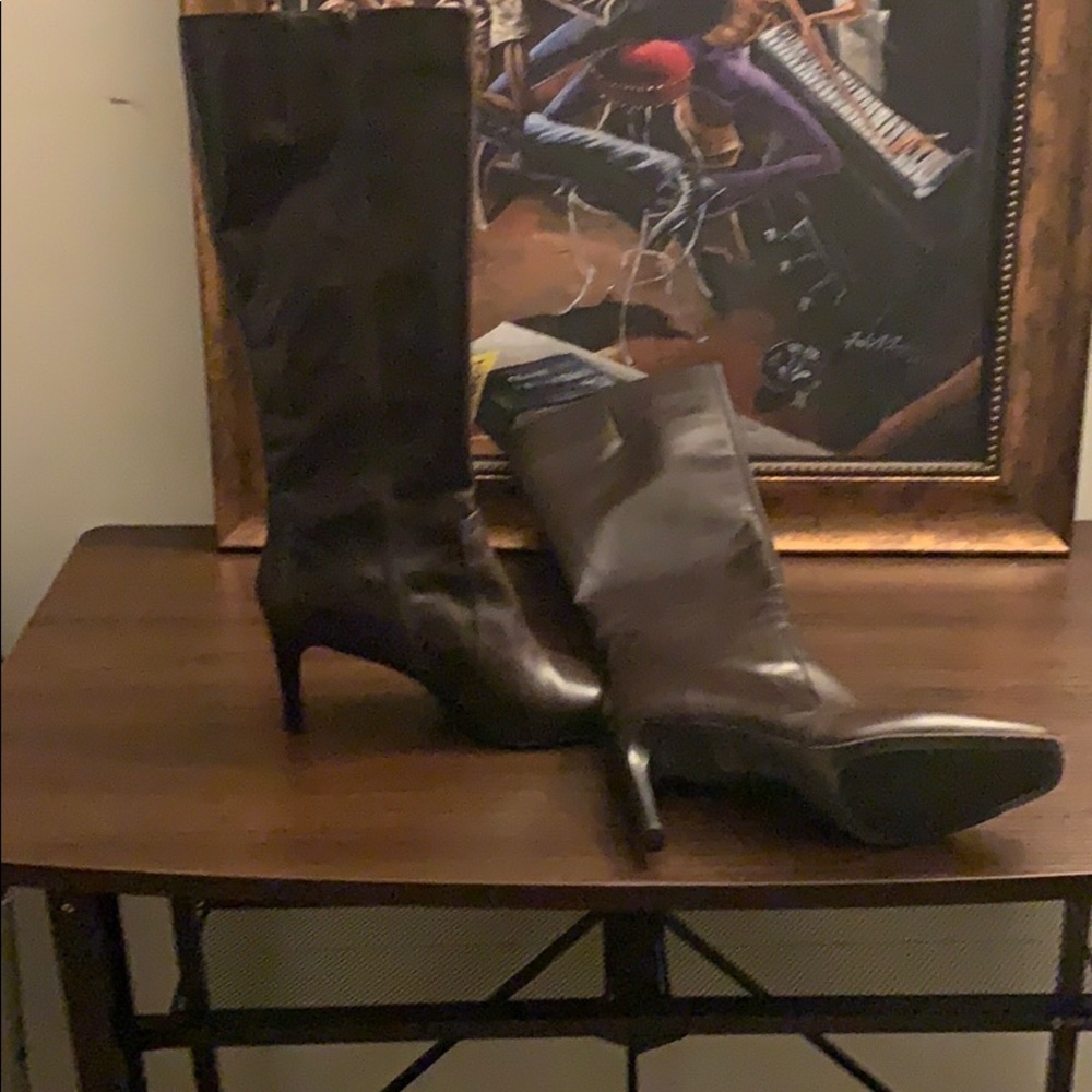 Luminani knee high leather dress boot
